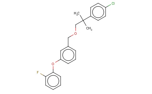 1-((2-(4-CHLOROPHENYL)-2-METHYLPROPOXY)METHYL)-3-(2-FLUOROPHENOXY)BENZ ENE